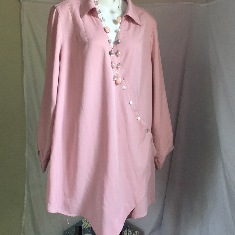 SOFT SURROUNDINGS  BLOUSE SZ L PINK COLOR